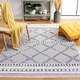 preview thumbnail 3 of 64, SAFAVIEH Augustine Russanka Rustic Trellis Fringe Rug 8' x 10' - Grey/Ivory - Rectangle