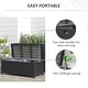 preview thumbnail 5 of 7, Outsunny Outdoor Wicker Storage Bench Deck Box, PE Rattan Patio Furniture Pool Storage Bin Container