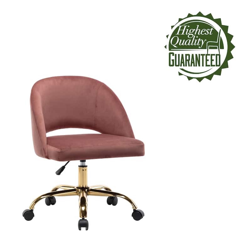 Porthos Home Naiko Velvet Upholstery Swivel Office Chair