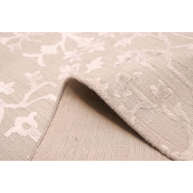 ECARPETGALLERY Hand Loomed Elysian Grey Viscose, Wool Rug - 8'3 x 9'10
