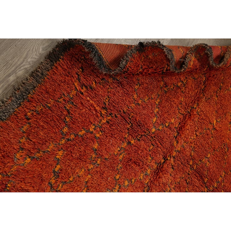 Tribal Moroccan Oriental Area Rug Wool Hand-knotted Office Carpet - 5'8" x 10'3"