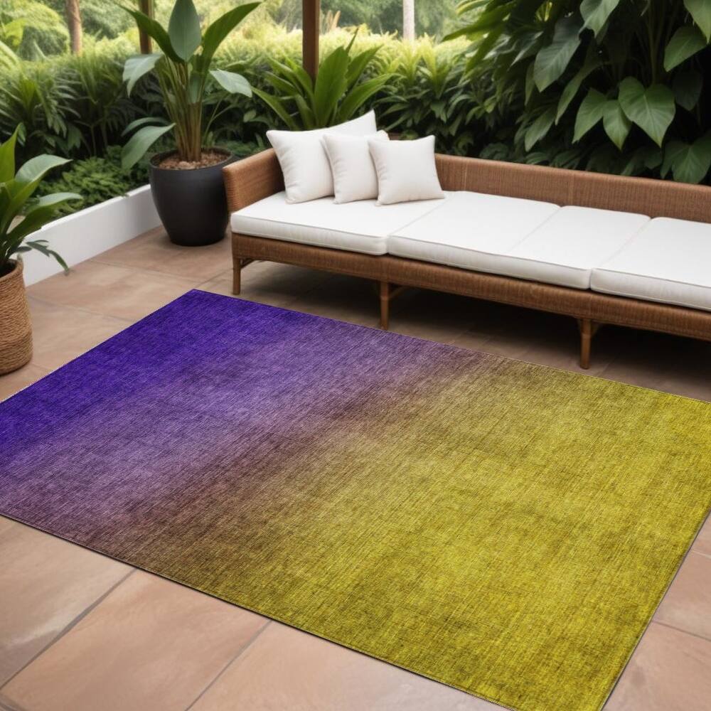 HomeRoots Ombre Transitional Rectangle Outdoor Rug