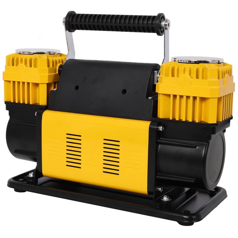 12V Heavy Duty Air Compressor,Tire Inflator with Pressure Gauge, Max 150 PSI,Tire Inflator Air Pump for Car, SUV, RV, Truck
