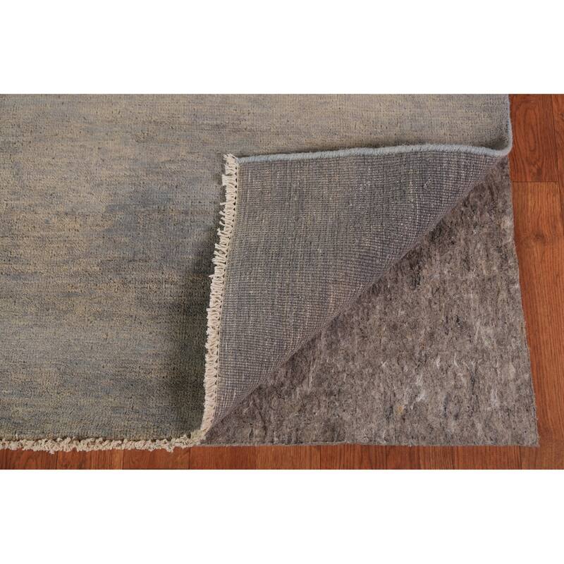 Gray & Beige Modern Gabbeh Oriental Area Rug Hand-Knotted Wool Carpet - 6'7" x 9'3"