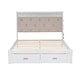 preview thumbnail 11 of 10, Queen Platform Bed with Upholstered LED Headboard & 2-Storage Drawers, Antique White