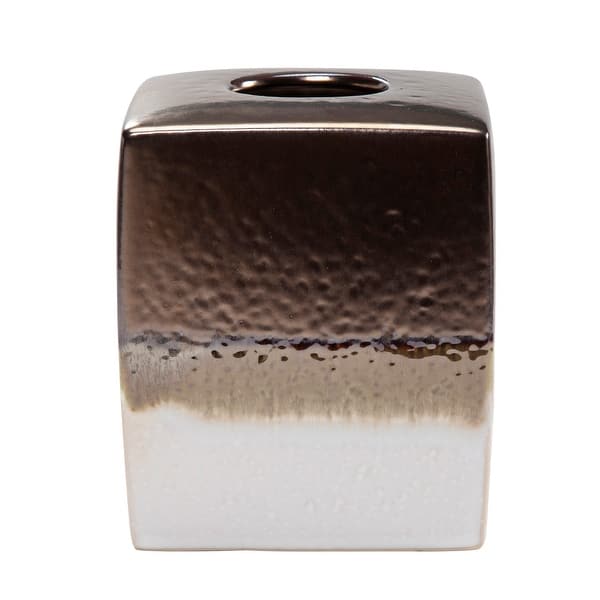 slide 1 of 1, Paseo Road by HiEnd Accents Gilded Stoneware Tissue Box Cover, 1PC