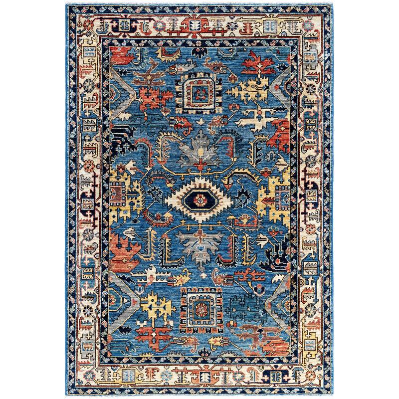 Serapi One-of-a-Kind Hand-Knotted Area Rug - Blue - 4' 1" x 5' 11"