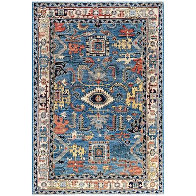 Serapi One-of-a-Kind Hand-Knotted Area Rug - Blue - 4' 1" x 5' 11"