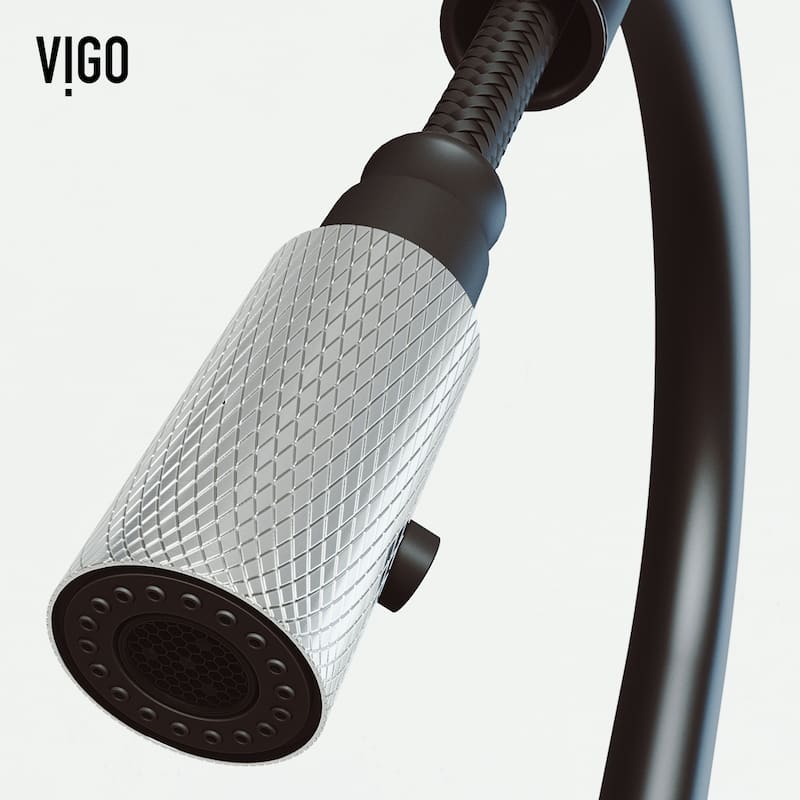 VIGO Bristol 19" H Single Handle Pull-Down Sprayer Kitchen Faucet