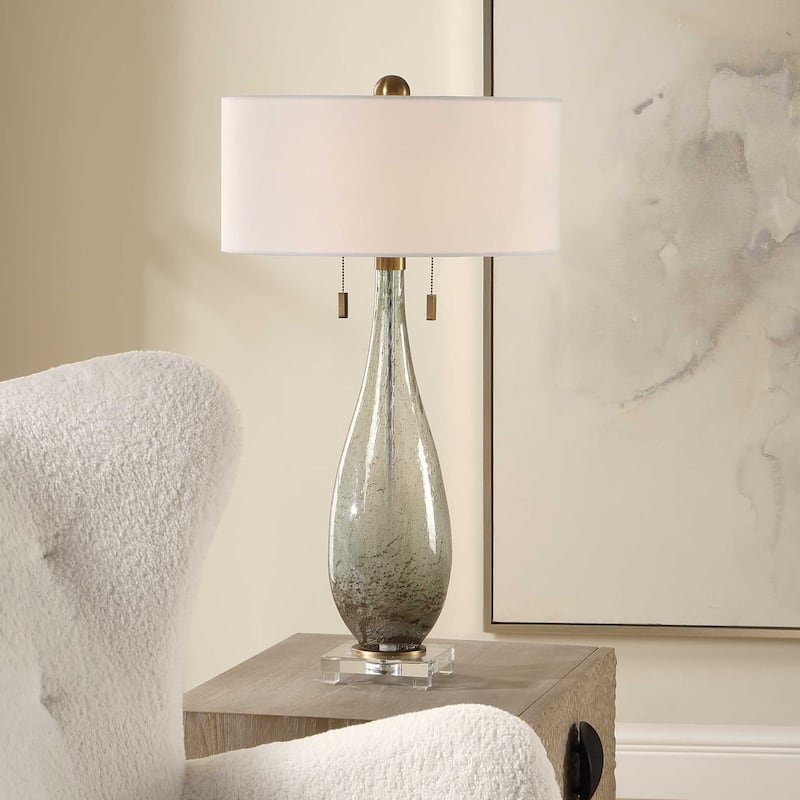 Uttermost Cardoni Green Table Lamp - 18.00" W x 32.25" H x 18.00" D