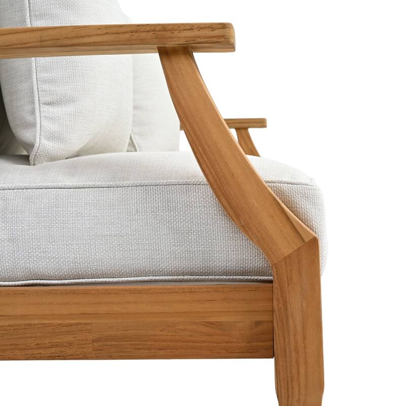 SAFAVIEH Couture Martinique Wood Patio Loveseat - 56"W x 35"D x 32"H