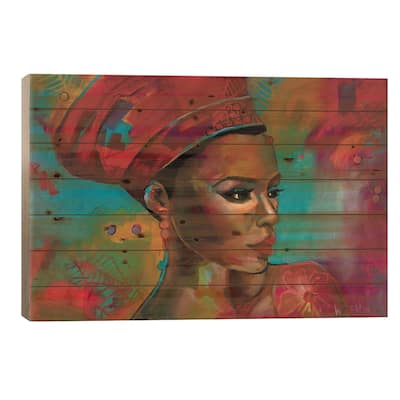 Pride Of Africa Print On Wood by Winnie Eaton - Multi-Color