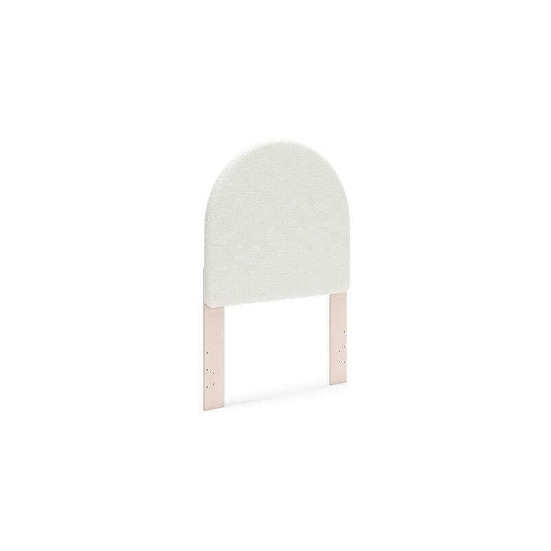 Signature Design by Ashley Wistenpine White/Pink Twin Upholstered Panel Headboard