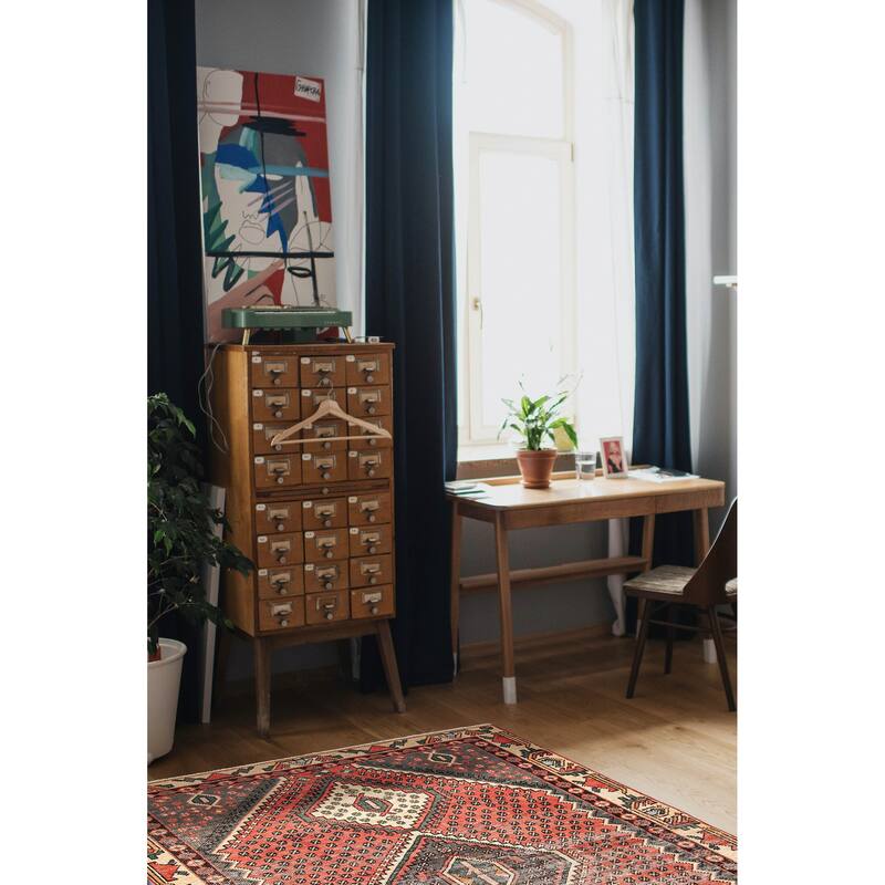 ECARPETGALLERY Hand-knotted Konya Anatolian Red Wool Rug - 4'7 x 5'11