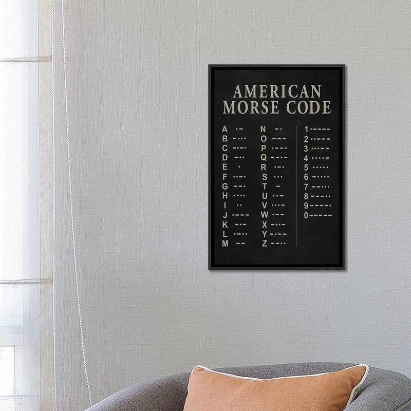 iCanvas "Morse Code" by PatentPrintStore Framed Canvas Print