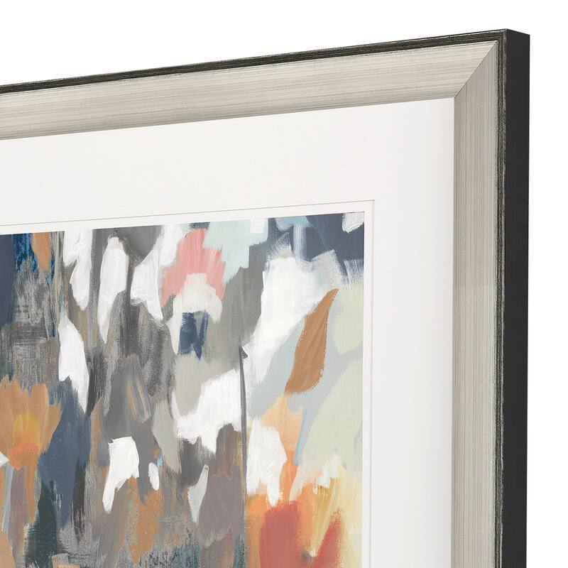 Corner Flower Stand II Framed Art Giclee Under Glass - Blue