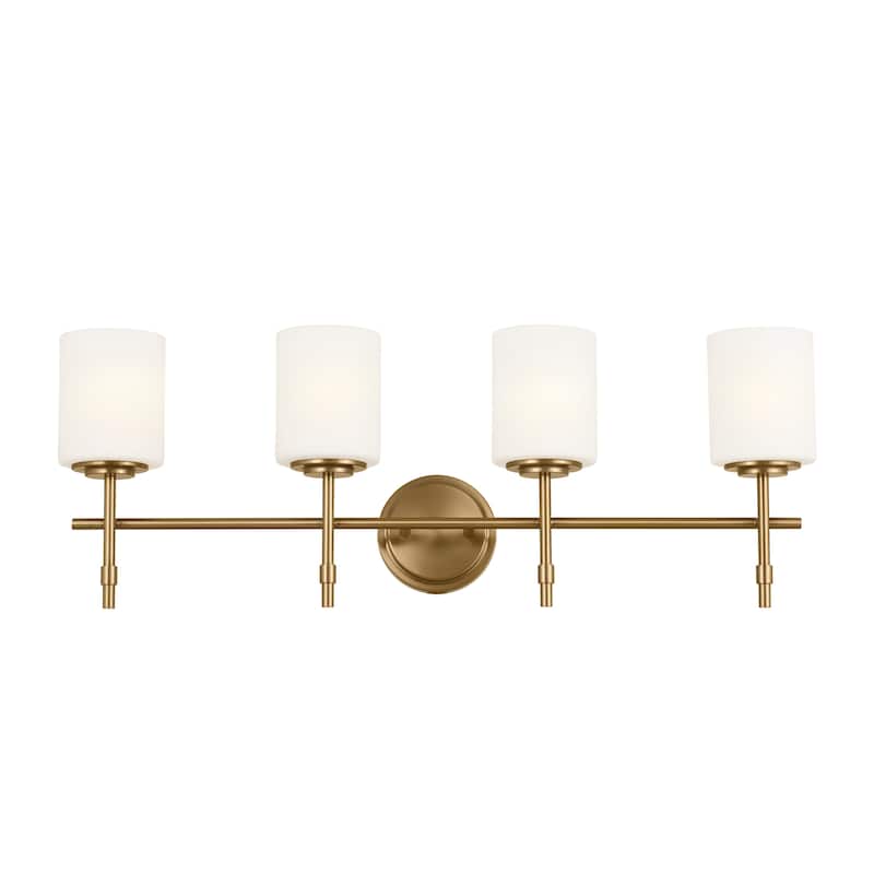 Kichler Lighting Ali 32.5 in. 4-Light Brushed Natural Brass Vanity Light