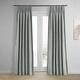 preview thumbnail 37 of 42, Exclusive Fabrics Solid Faux Dupioni Pleated Blackout Curtain Panel 25 x 108 - Silver