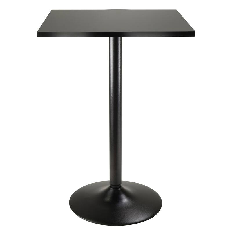 Square Dining Table, Black - 23.62 x 23.62 x 34.65 inches - Black