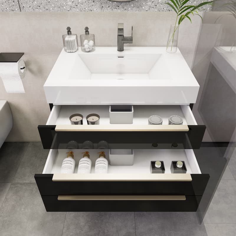 Noble 30" Wall Mounting Vanity with Reinforced Acrylic Sink