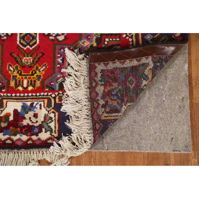 Hand Knotted Oriental 100% Wool Carpet Traditional Medallion Red Bakhtiari Area Rug - 4' 10'' X 3' 8''