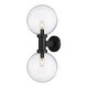 preview thumbnail 1 of 6, Laurent 2 Light Outdoor Wall Sconce - Black