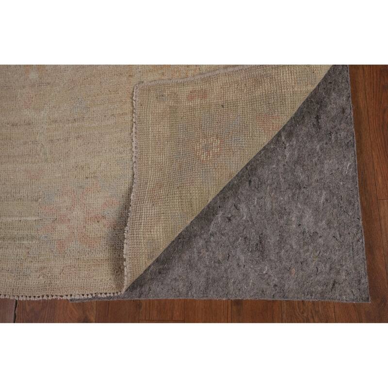 Vegetable Dye Oushak Area Rug Hand-Knotted Oriental Wool Carpet - 5'2"x 6'6"