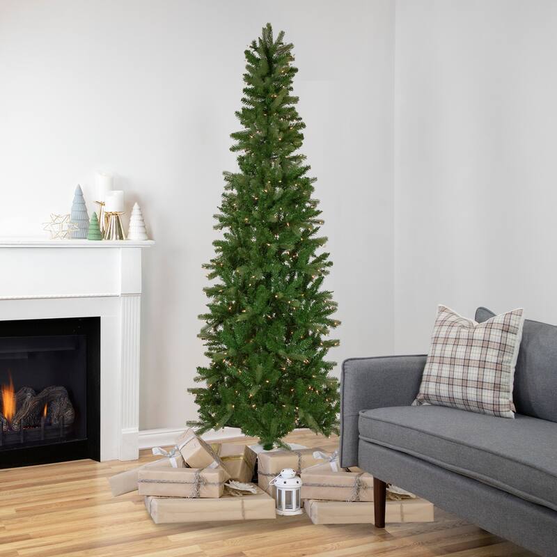 7.5' Pre-Lit Wicklow Noble Fir Artificial Christmas Tree, Clear Lights - 7.5 Foot