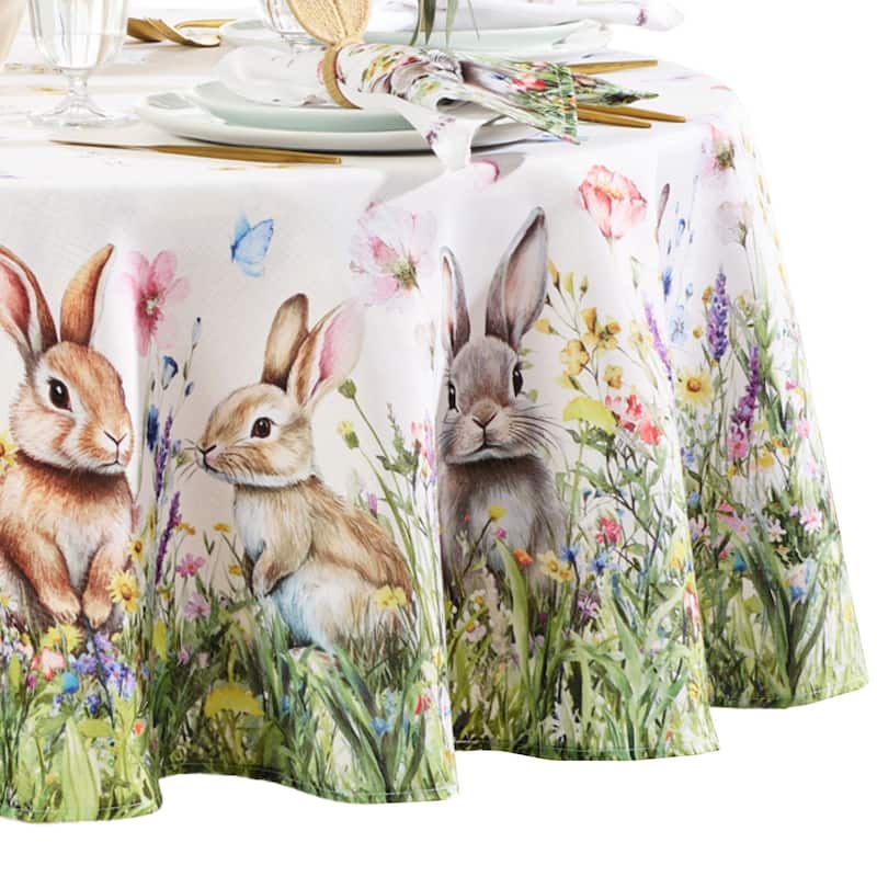 Bunny Blossom Easter Tablecloth