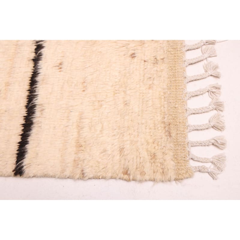 ECARPETGALLERY Hand-knotted Pak Finest Marrakesh Cream Wool Rug - 8'9 x 9'6