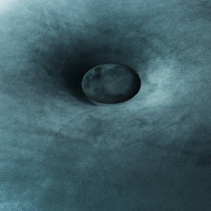 Backless Storage Stool with Velvet Upholstery - Accent for Living Room Home Decor