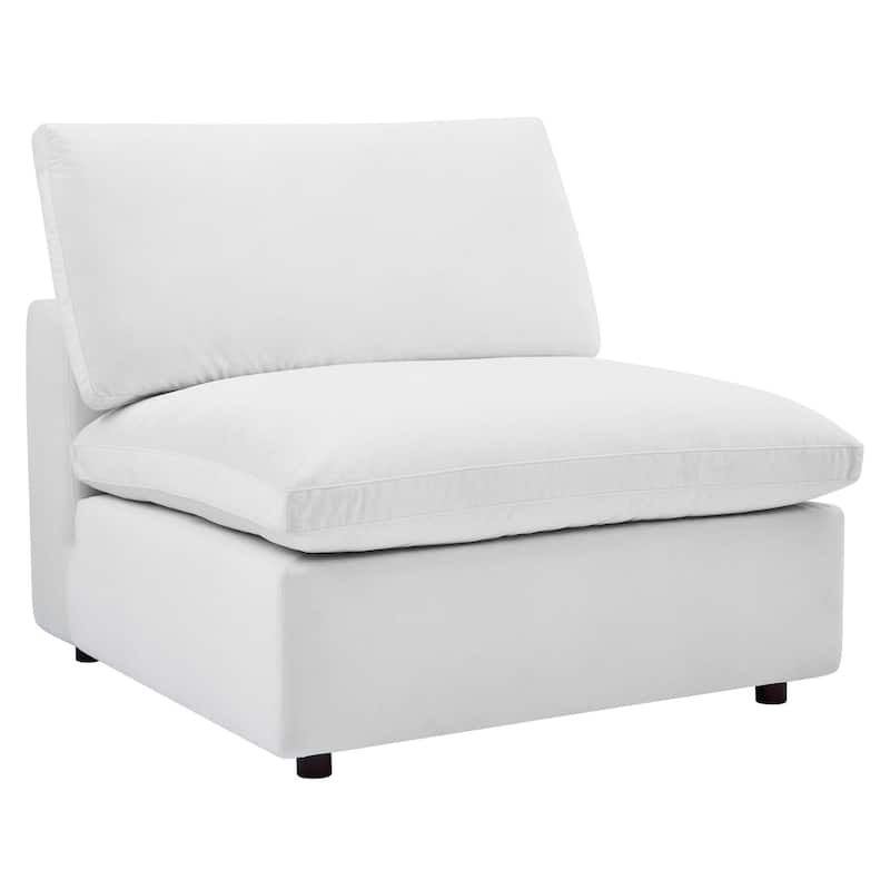Commix Down Filled Overstuffed Velvet 7-Piece Sectional Sofa