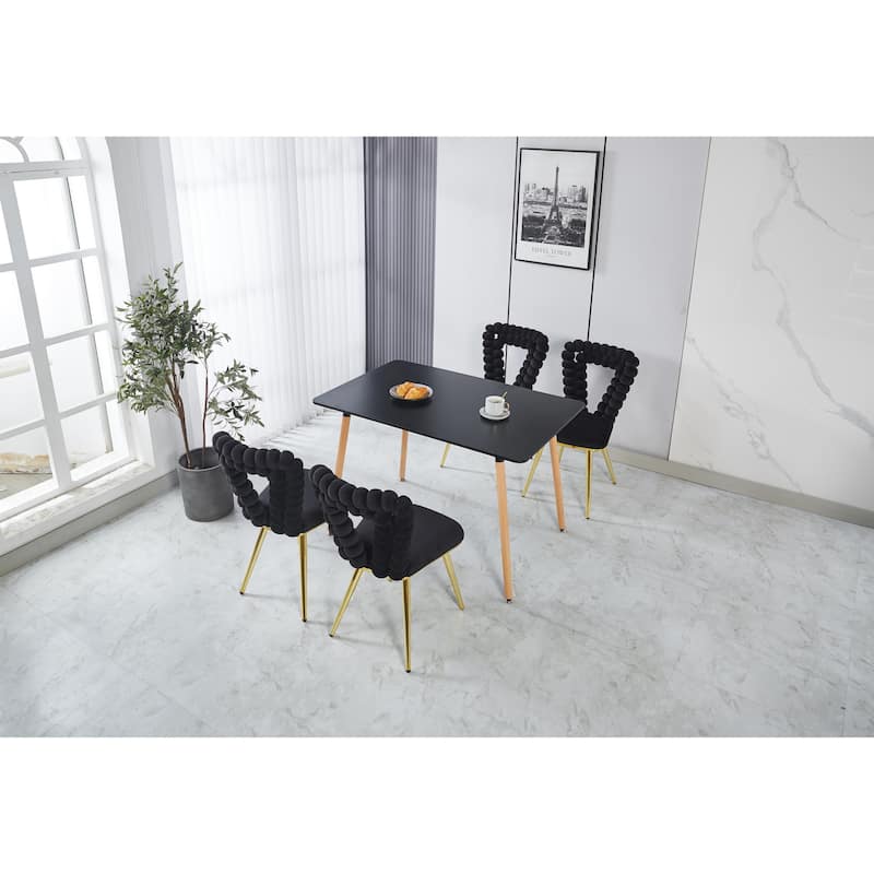 Modern Chair(set of 2 )with Iron Tube Legs,Soft Cushions and Comfortable Backrest,Suitable for Dining Room,Living Room