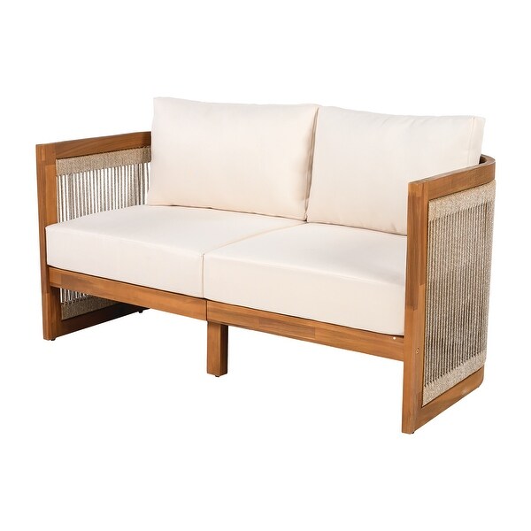 Christopher Knight Home- Sophia 4-piece Acacia Wood Outdoor