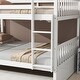 preview thumbnail 37 of 68, Rubber Wood Bunk Bed with Trundle Bed,Converted into 2 Individual Beds