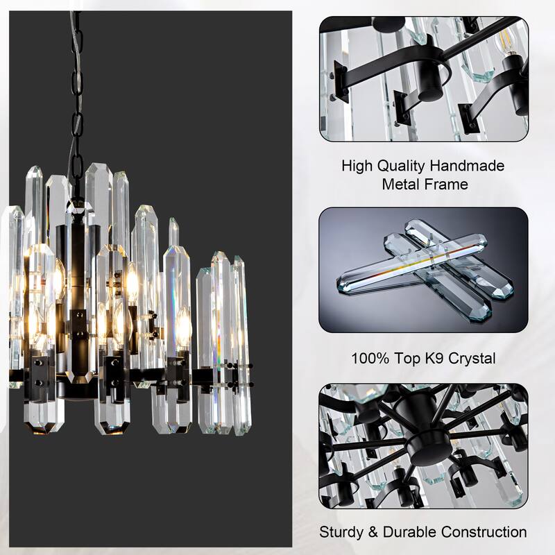 KAYLA 24- 54in Modern Luxury Crystal Chandelier Lighting - LED Ceiling Light Fixture