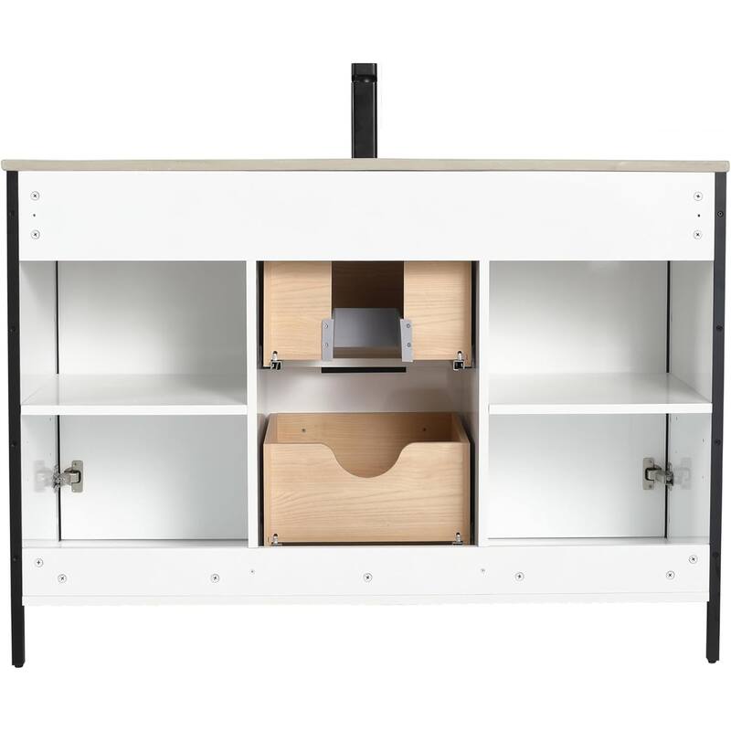 Blossom Annecy 48" Freestanding Bathroom Vanity w/ Black Ceramic Sink