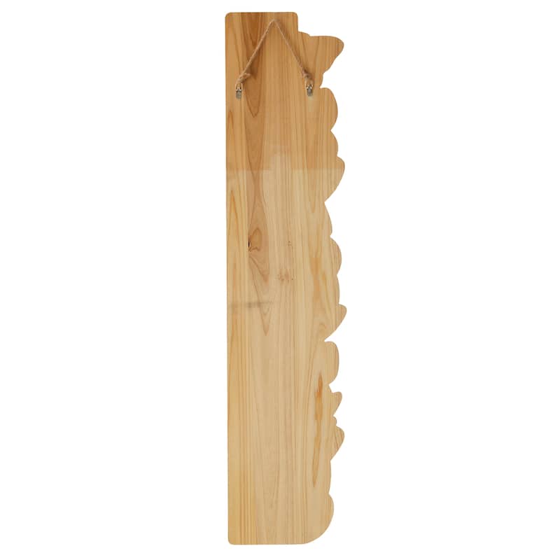 Glitzhome 42"H Solid Wood WELCOME Porch Sign with Bee or Butterfly Outdoor Decor