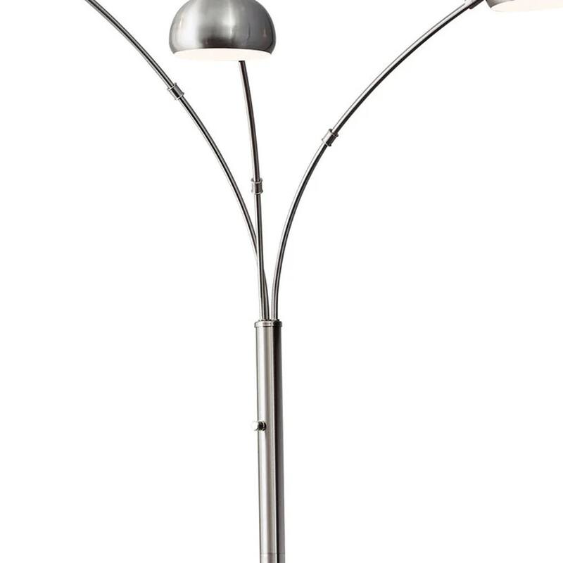 HomeRoots 84" Steel Three Light Tree Floor Lamp With Silver Metal Bell Shades - 45