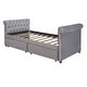 preview thumbnail 15 of 34, Twin Size Upholstered daybed with Trundle, Wood Slat Support,Maximized space