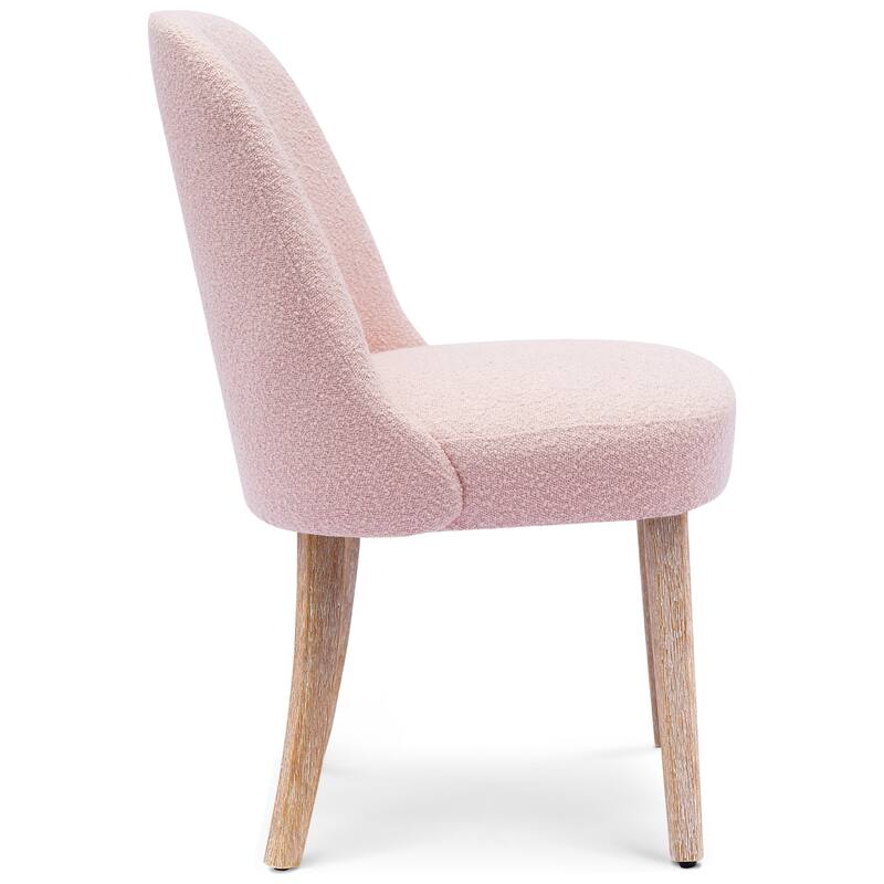 Farmhouse Water and Stain Resistant Boucle Upholstered Side Chair (Set of 6)