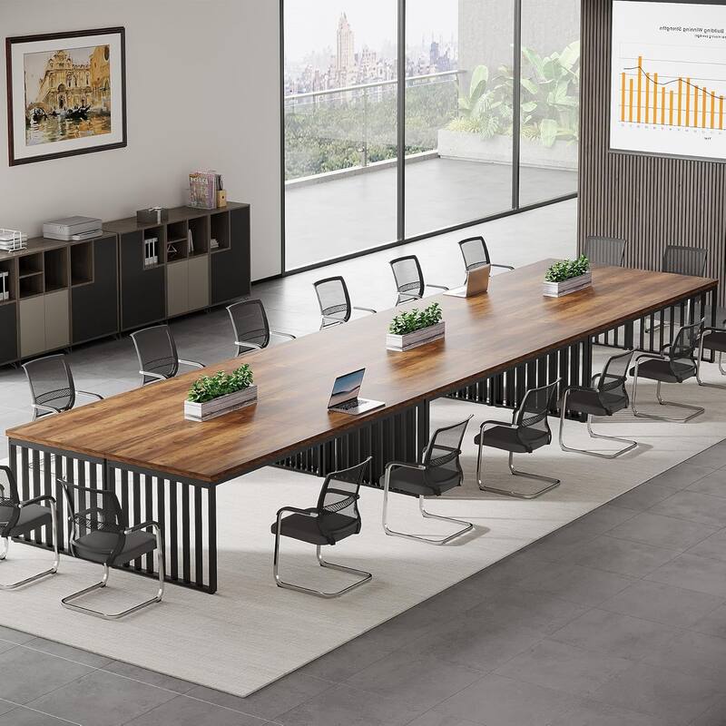 78" Rectangle Conference Table, Long Meeting Table for Seminar, Business, Negotiation