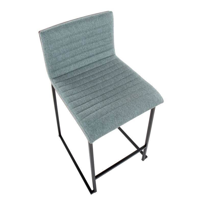 Silver Orchid Magda 26" Fixed-Height Upholstered Counter Stool (Set of 2)