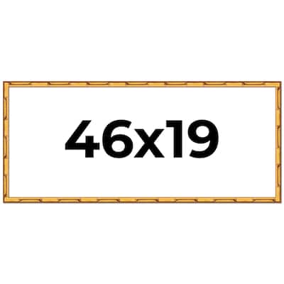 46x19 Frame Gold Bamboo Picture Frame Modern Photo Frame Includes UV Acrylic Shatter Guard Front Acid Free Foam Backing Board