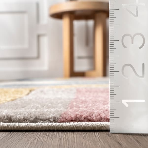 Nuloom Jerri Double Half Rainbow Kids Area Rug