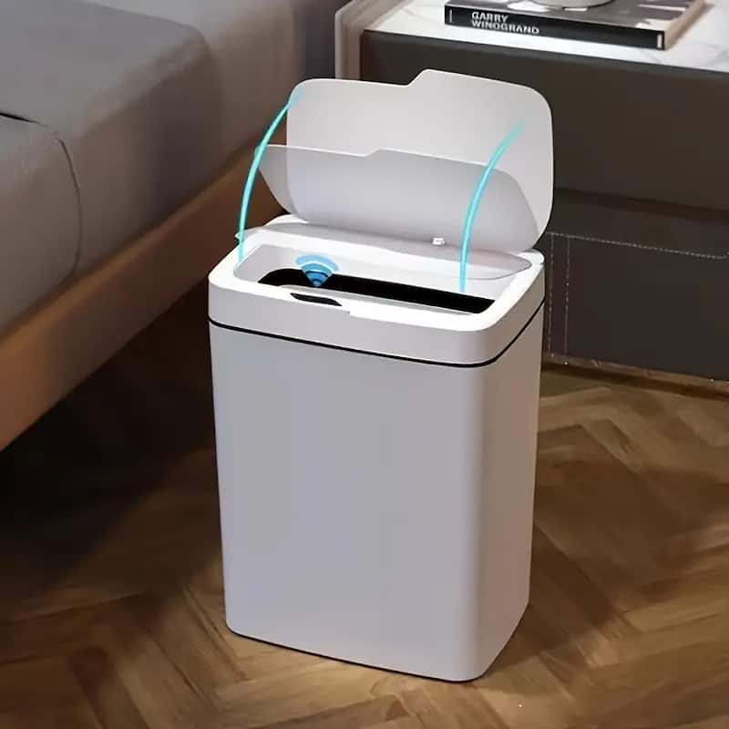Touchless Motion Sensor Trash Can with Anti-Odor Lid for Bathroom Kitchen Living Room