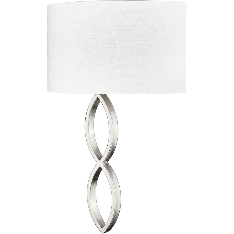 Millennium Lighting 13101 Rylee 19" Tall Wall Sconce with Linen Shade - Brushed Nickel