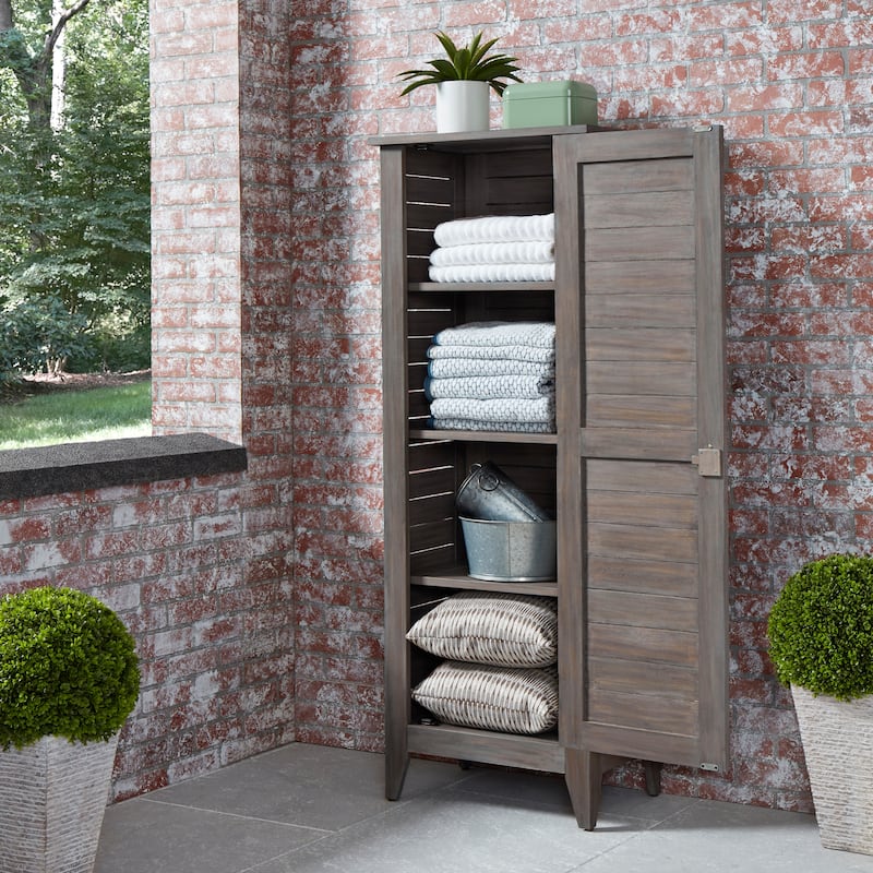 Maho Gray Outdoor Storage Cabinet by Homestyles - French Gray