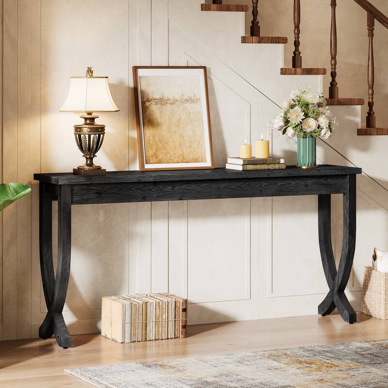 63-Inch Console Table, Farmhouse Entryway Table, Long Sofa Table