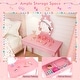 preview thumbnail 29 of 28, Kids Vanity Table Set with Lighted Mirror and Storage Drawer - 27.5” L x 13.5” W x 39” H